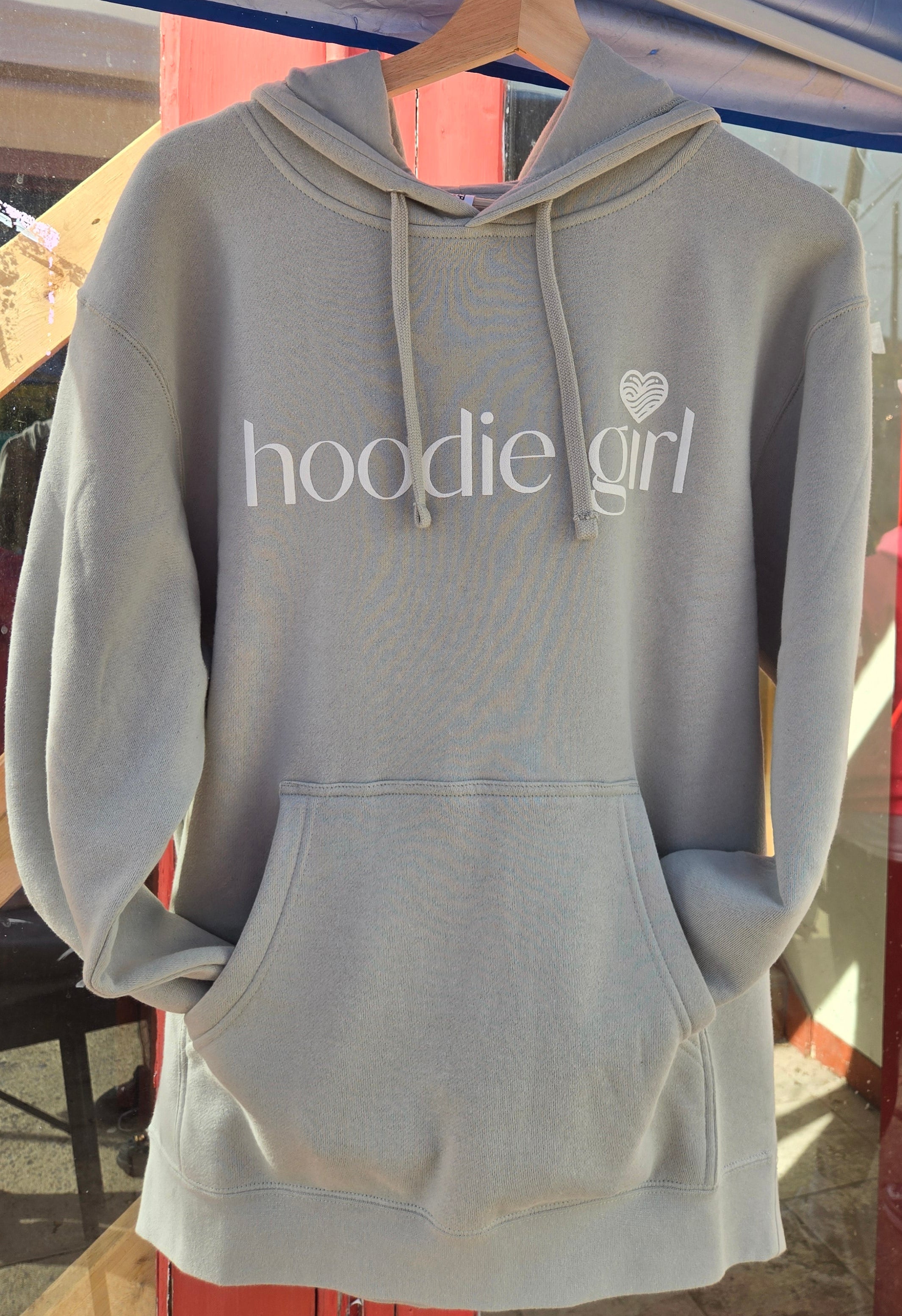 Signature Unisex Hooded Sweatshirt - Sage/White