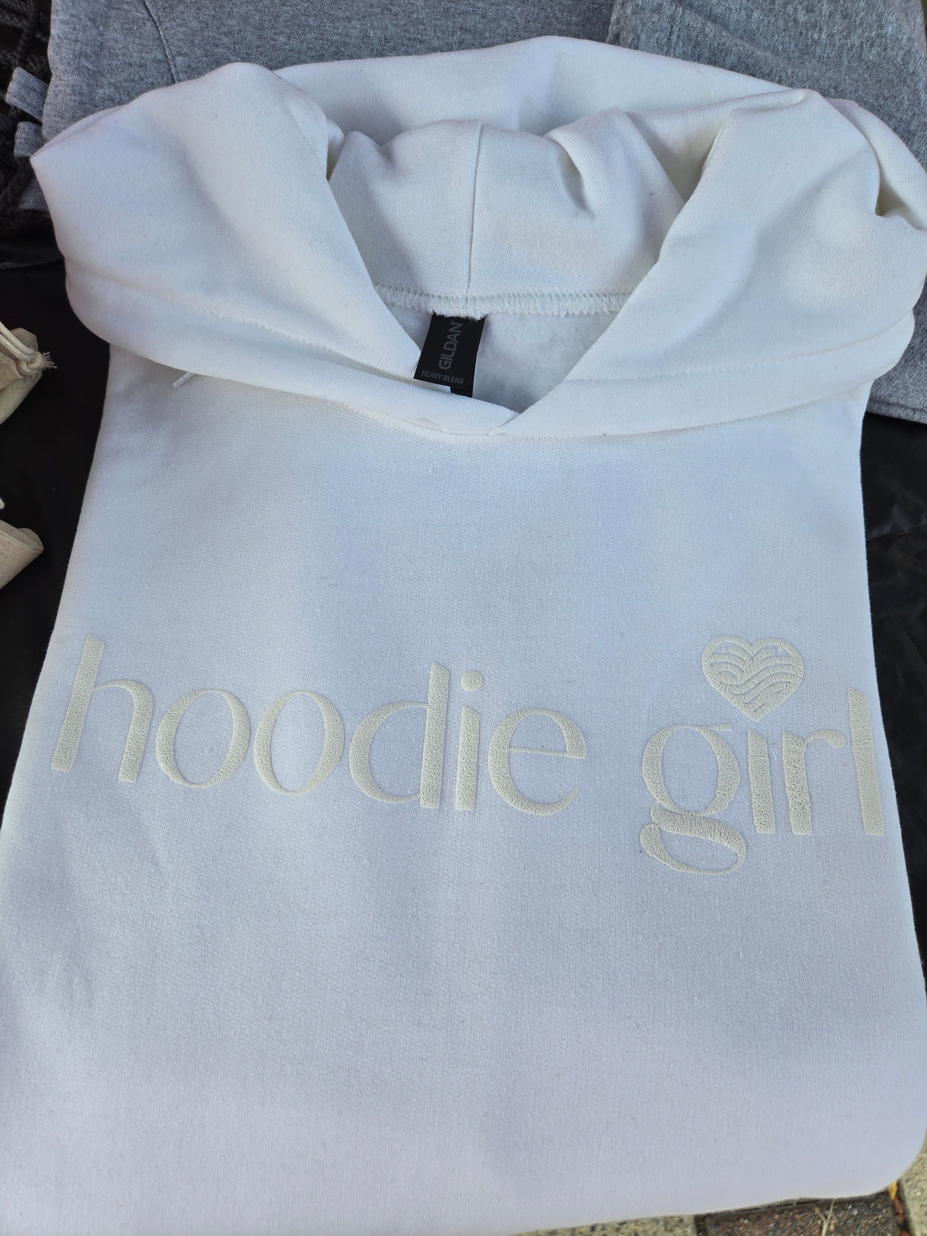 Essential Unisex Hooded Sweatshirt - White/White