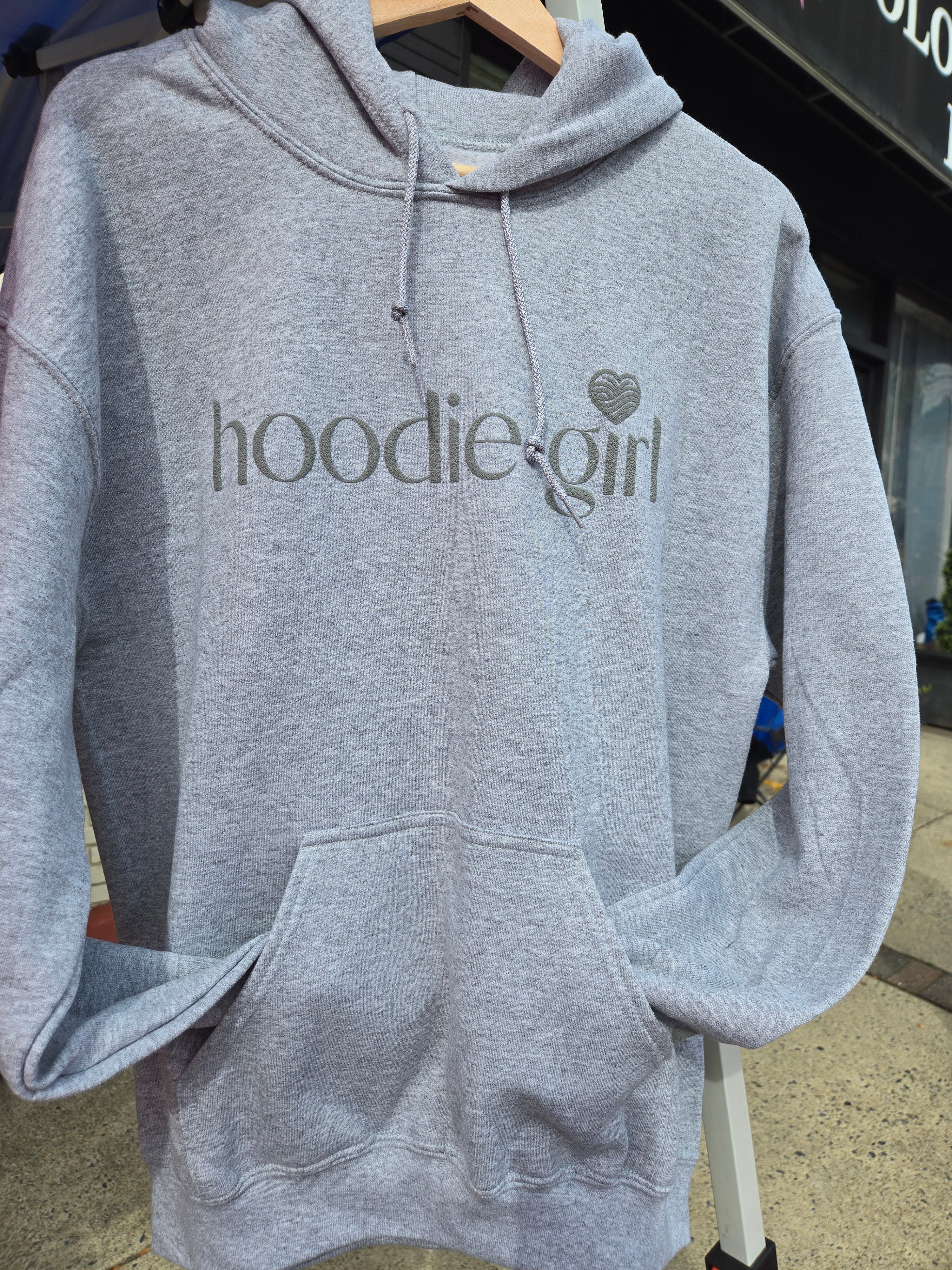 Essential Unisex Hooded Sweatshirt - Grey/Grey